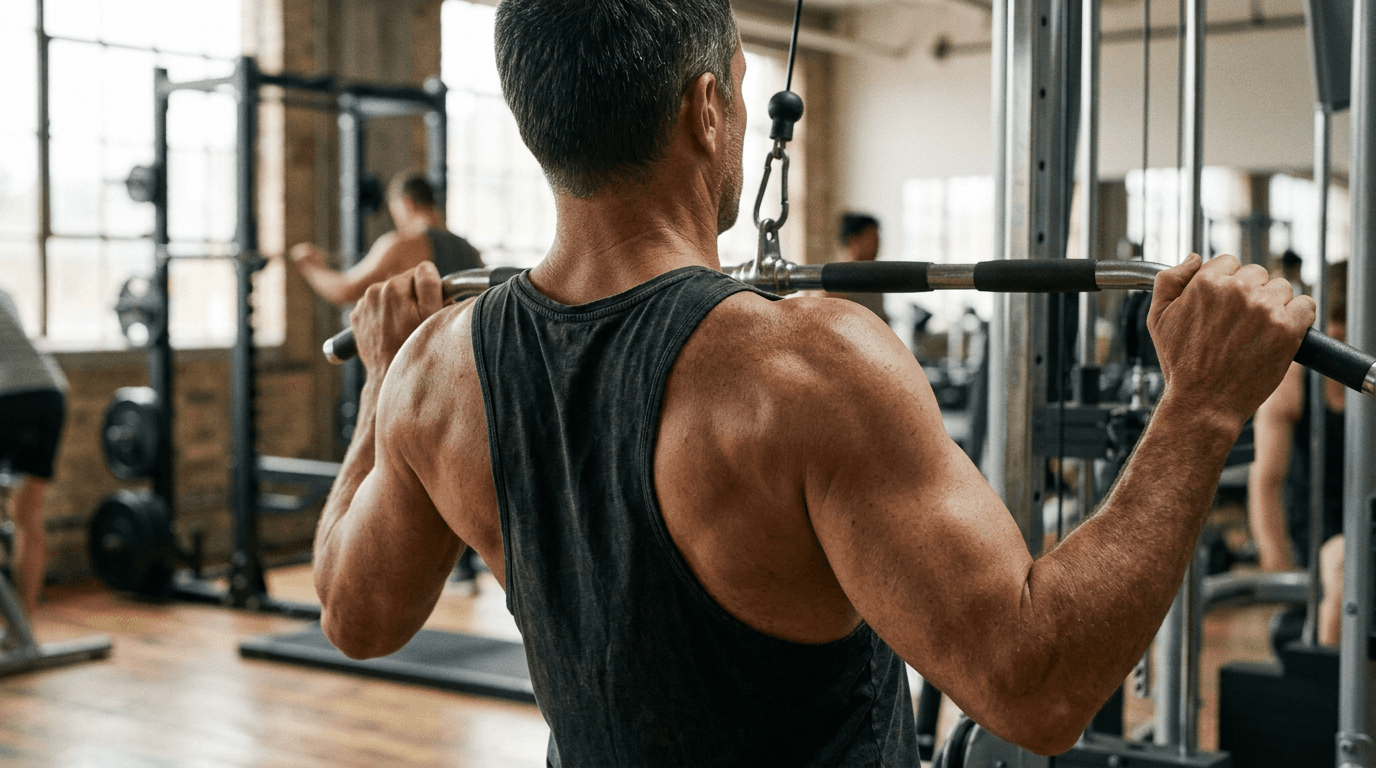 Femme appliquant un sérum au compte-gouttes sur son visage, en salle de sport